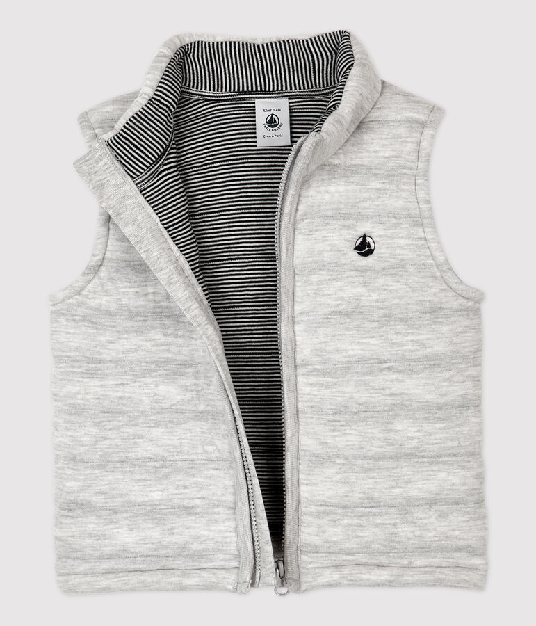 Giubbotto senza maniche in tubique beb&egrave; grigio